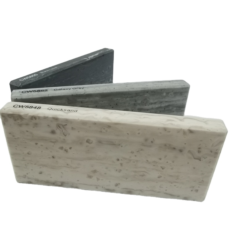 10mm 12mm 20mm 25mm hvitt marmormønster tilpasset størrelse Veiing solid overflateplate